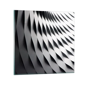 Cuadro sobre vidrio - Impresiones sobre Vidrio - En la superficie de las ondas - 70x70 cm