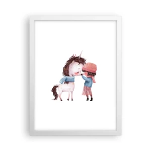 Póster en marco blanco - Un cuento de invierno - 30x40 cm