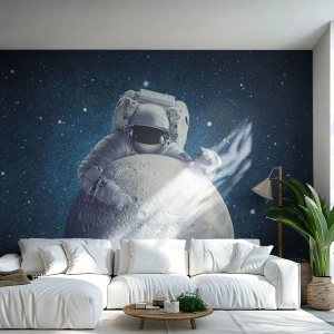Fotomural Autadhesivo Deluxe Sticker - Bromista espacial - Astronauta, Cosmos, Luna - 500x350 cm