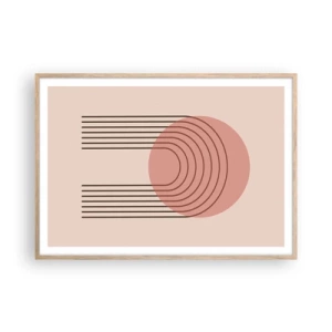 Póster en marco roble claro - Atracción irresistible - 100x70 cm