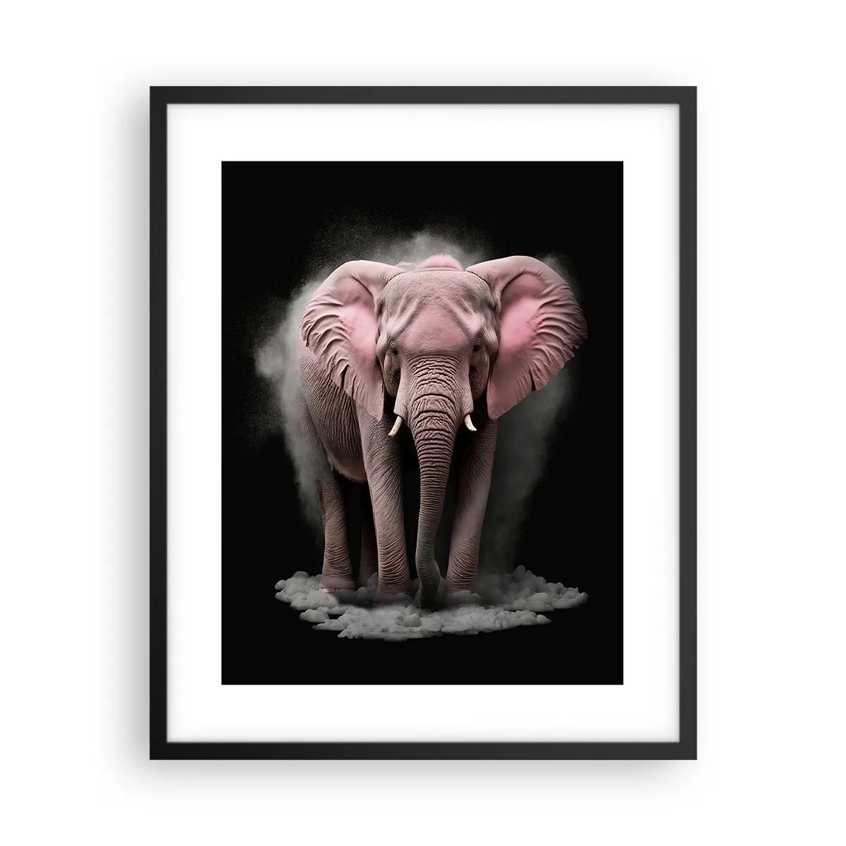 Póster en marco negro - El rey rosado de oriente - 40x50 cm
