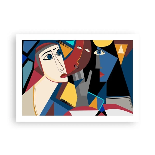 Póster - Conversación cubista - 70x50 cm