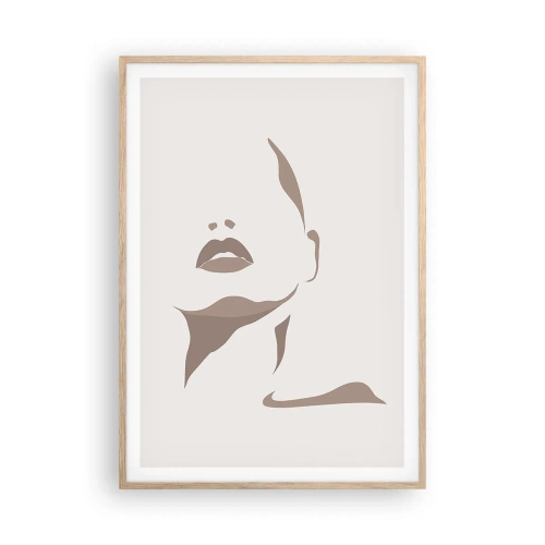 Póster en marco roble claro - Creación a partir de la luz y la sombra - 70x100 cm