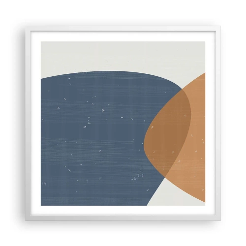 Póster en marco blanco - Óvalos e influencias - 60x60 cm