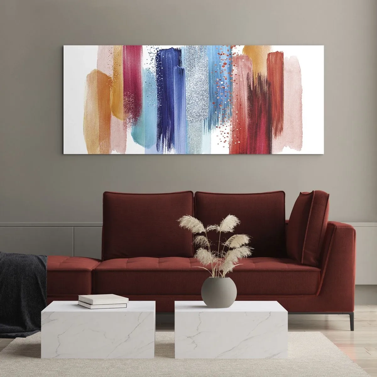 Cuadro sobre vidrio - Impresiones sobre Vidrio - Arriba y abajo - 90x30 cm