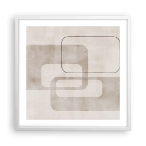 Póster en marco blanco - Fuga geométrica - 50x50 cm