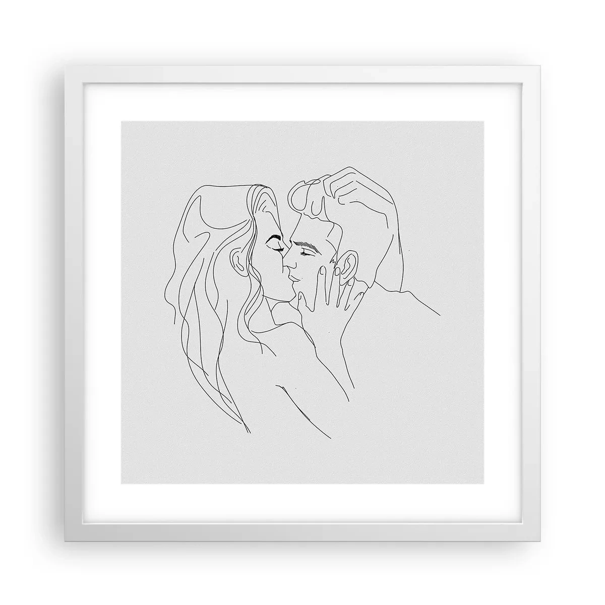 Póster en marco blanco - Alineados - 40x40 cm