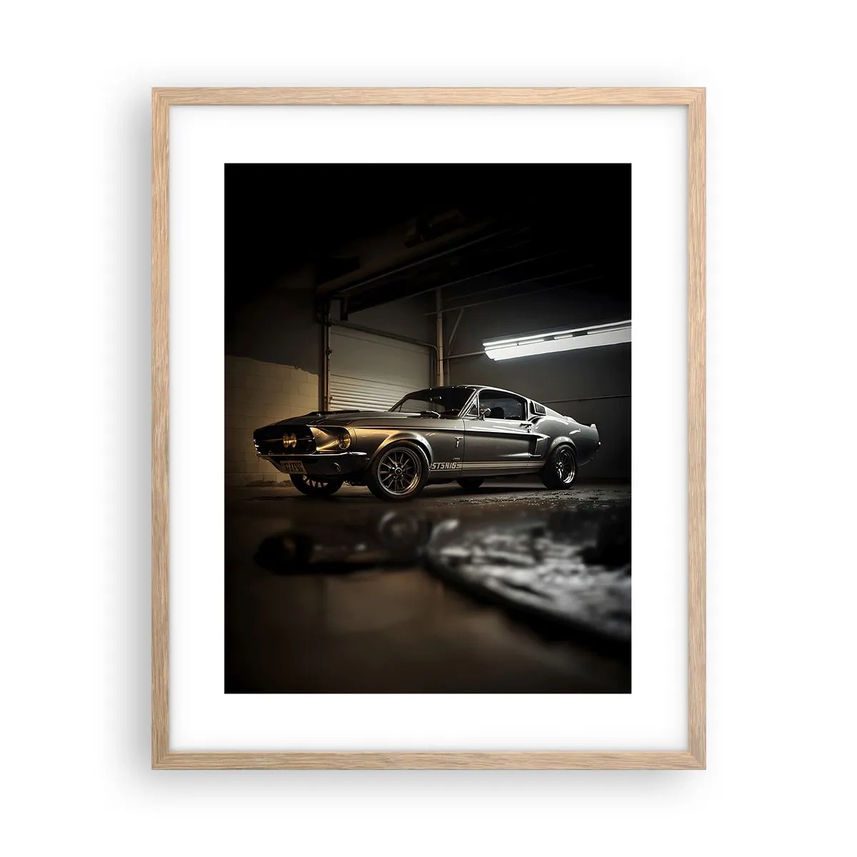 Póster en marco roble claro - Un retorno al pasado - 40x50 cm