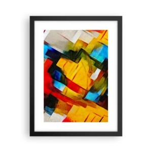 Póster en marco negro - Un popurrí multicolor - 30x40 cm