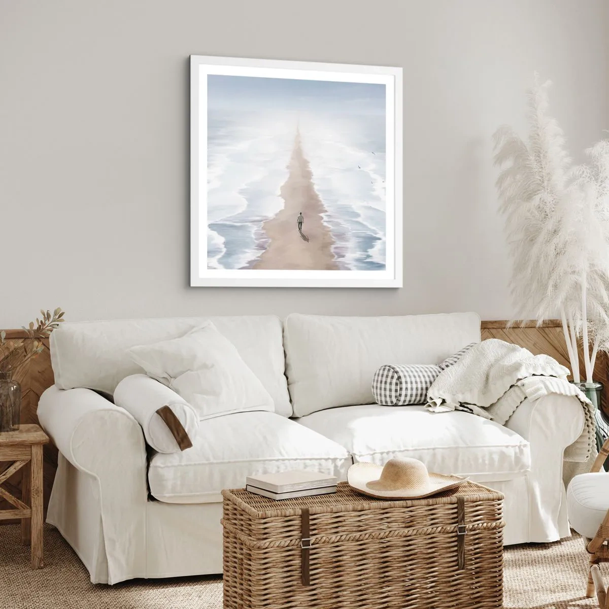 Póster en marco blanco - Un futuro brillante - 50x50 cm