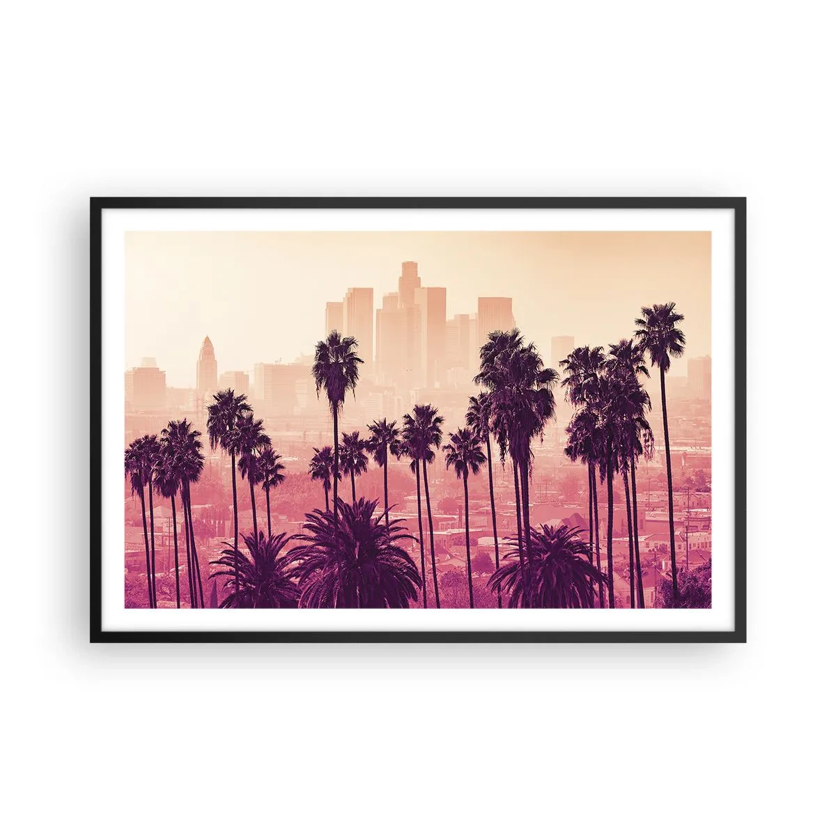 Póster en marco negro - El paisaje de California - 91x61 cm