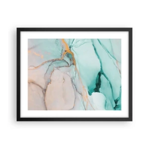 Póster en marco negro - Danza de formas y colores - 50x40 cm