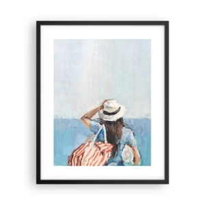 Póster en marco negro - Bienvenida a tus vacaciones - 40x50 cm