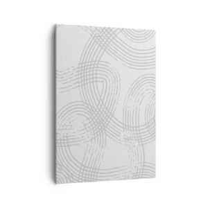 Cuadro sobre lienzo - Impresión de Imagen - Un patrón sutil con líneas entrelazadas en tonos claros. - 50x70cm - No hay camino recto - Decoración de pared moderna para salón y dormitorio ARTTOR