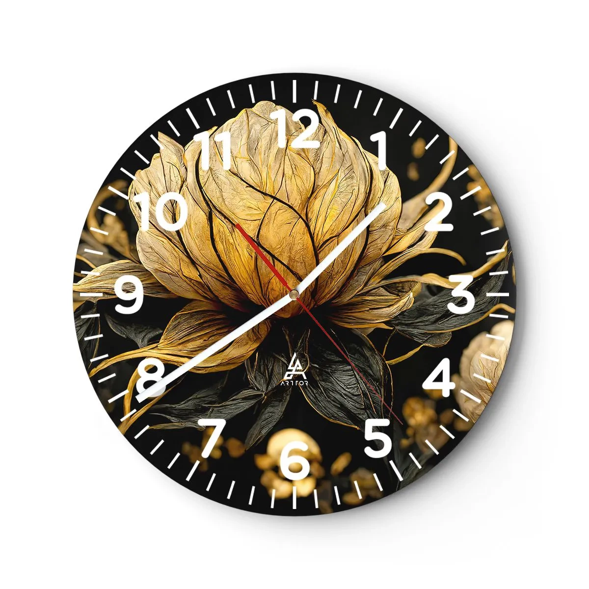 Reloj de pared - Reloj de vidrio - Sutil fragilidad - 30x30 cm