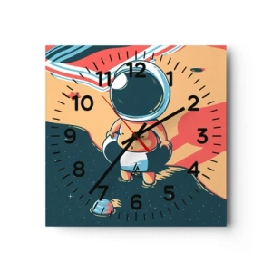 Reloj de pared - Reloj de vidrio - Desde una perspectiva diferente - 40x40 cm