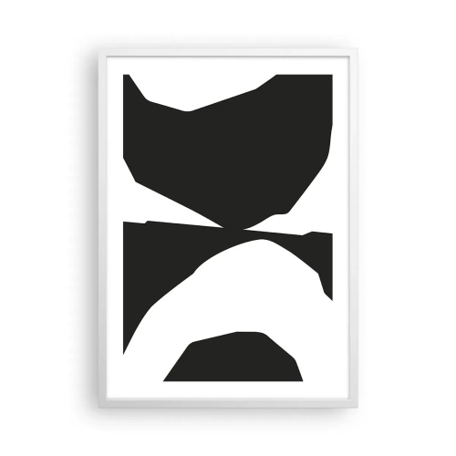 Póster en marco blanco - Positivo-negativo - 50x70 cm