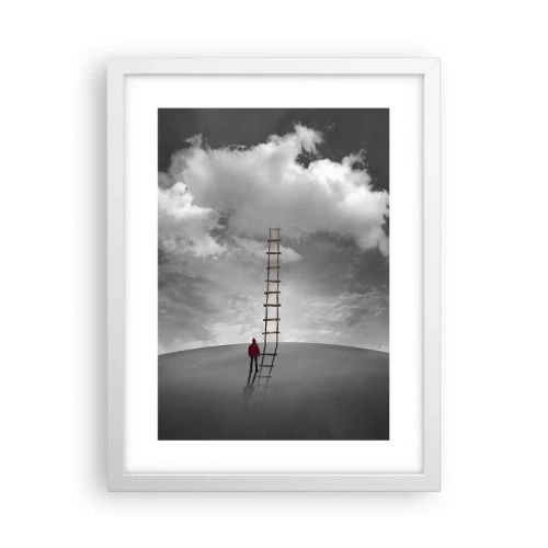 Póster en marco blanco - Todo es posible - 30x40 cm