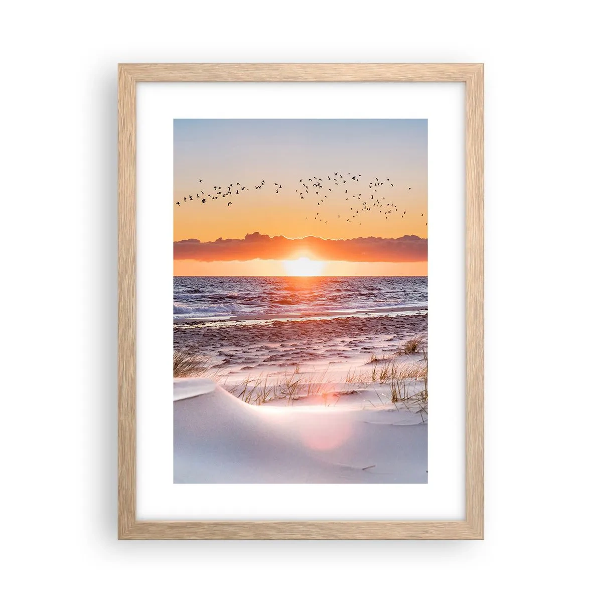 Póster en marco roble claro - Paisaje horizontal - 30x40 cm