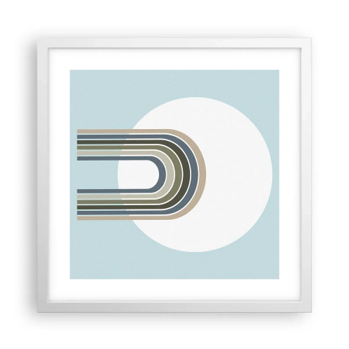 Póster en marco blanco - Una atracción irresistible - 40x40 cm