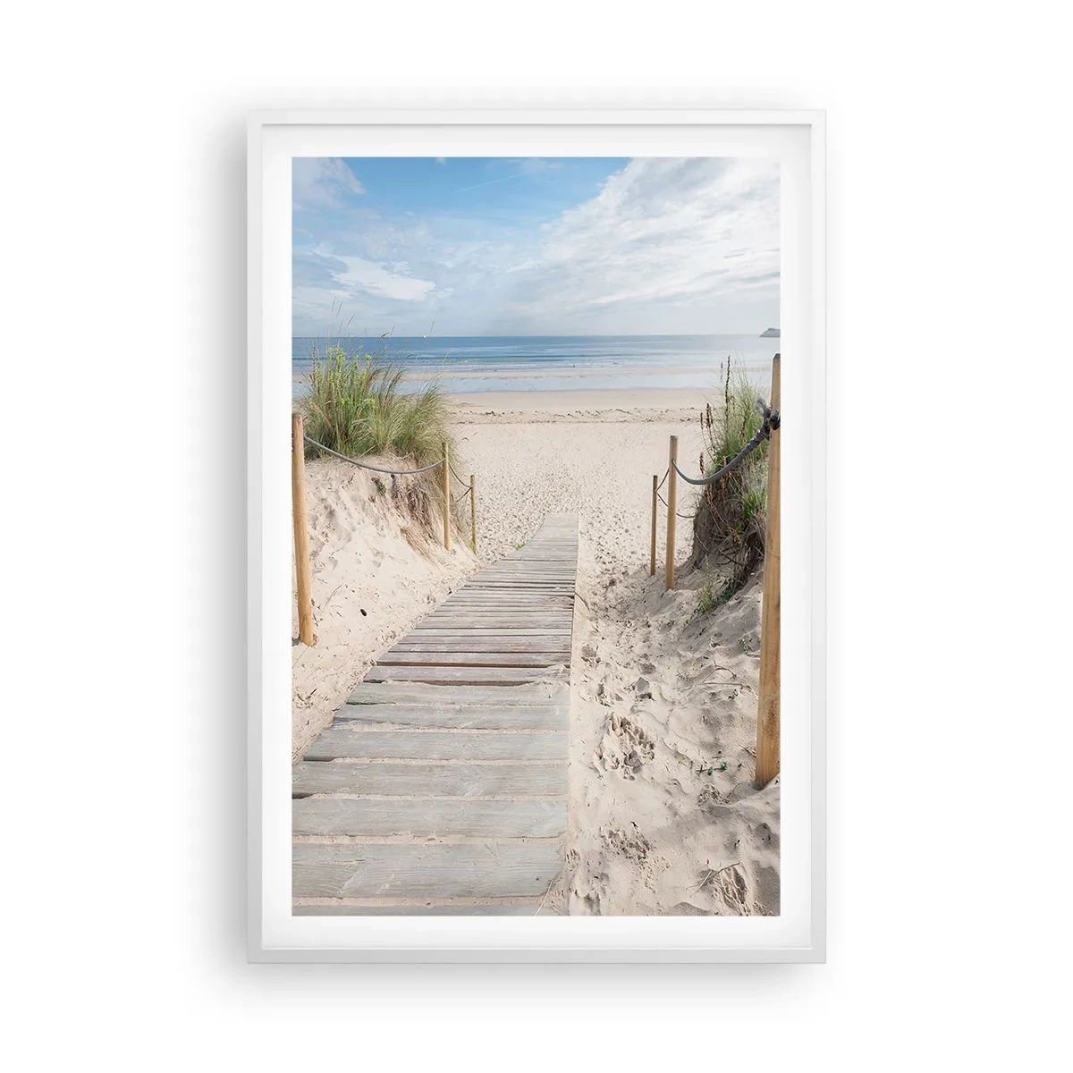 Póster en marco blanco - Hasta el horizonte - 61x91 cm