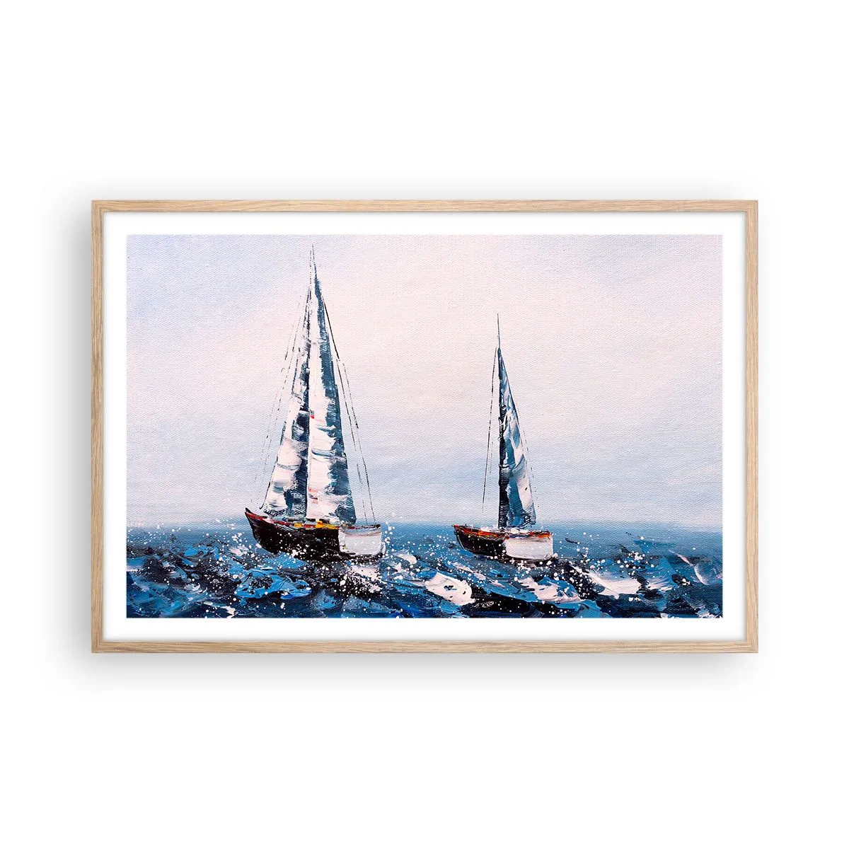 Póster en marco roble claro - Hermandad del viento - 91x61 cm