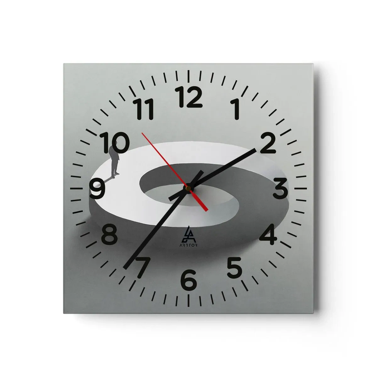 Reloj de pared - Reloj de vidrio - Ser sabio no es una labor sencilla - 30x30 cm