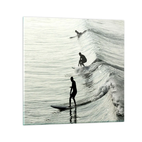 Cuadro sobre vidrio - Impresiones sobre Vidrio - Al encuentro de la ola - 30x30 cm