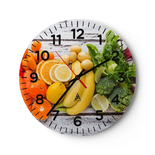 Reloj de pared - Reloj de vidrio - ¿No es suficiente? - 40x40 cm