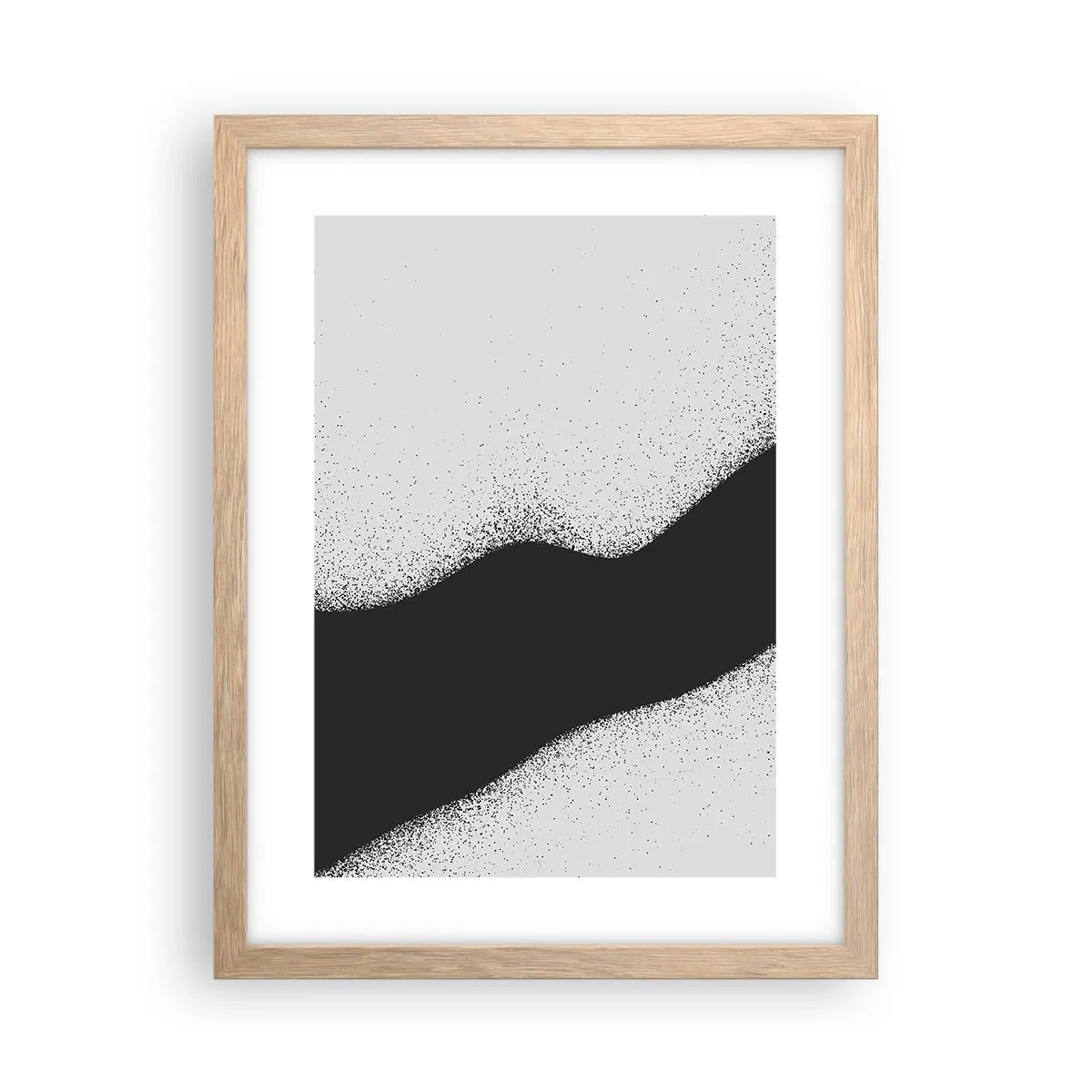 Póster en marco roble claro - Equilibrio suave - 30x40 cm