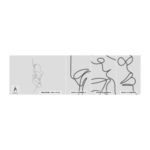 Muestra de fotomural autoadhesivo Deluxe Sticker - El calor de los deseos lúgubres - Gráficos, Pareja enamorada, Beso - 100x30 cm
