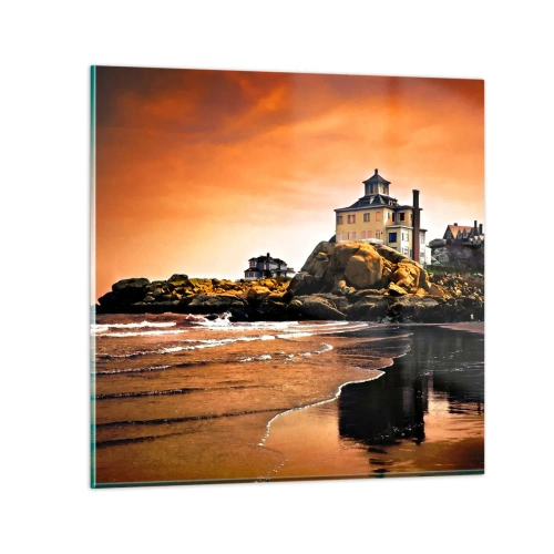 Cuadro sobre vidrio - Impresiones sobre Vidrio - La elegancia de la costa oeste - 30x30 cm