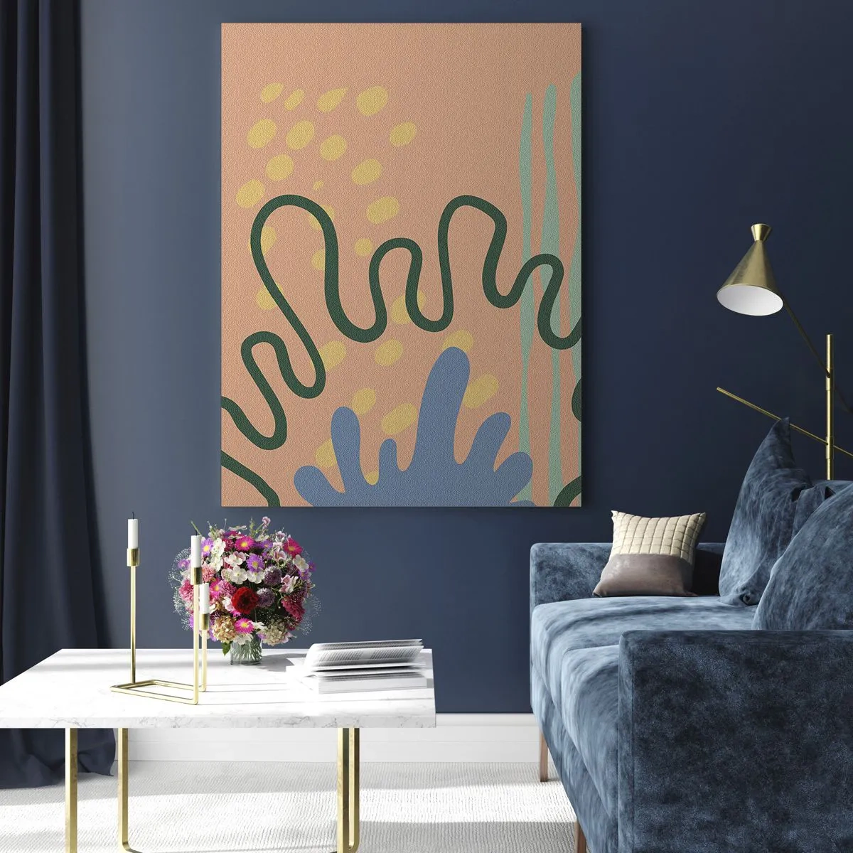 Cuadro sobre vidrio - Impresiones sobre Vidrio - Abstracción: la diversidad de la naturaleza - 70x100 cm