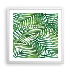 Póster en marco blanco - Bajo el verde - 50x50 cm