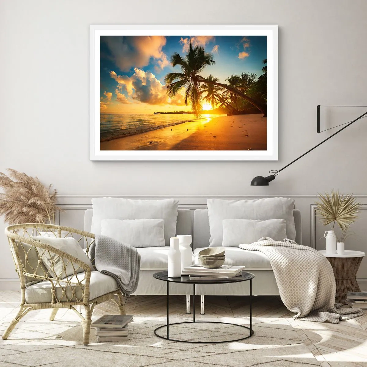 Póster en marco blanco - Un sueño caribeño - 40x30 cm