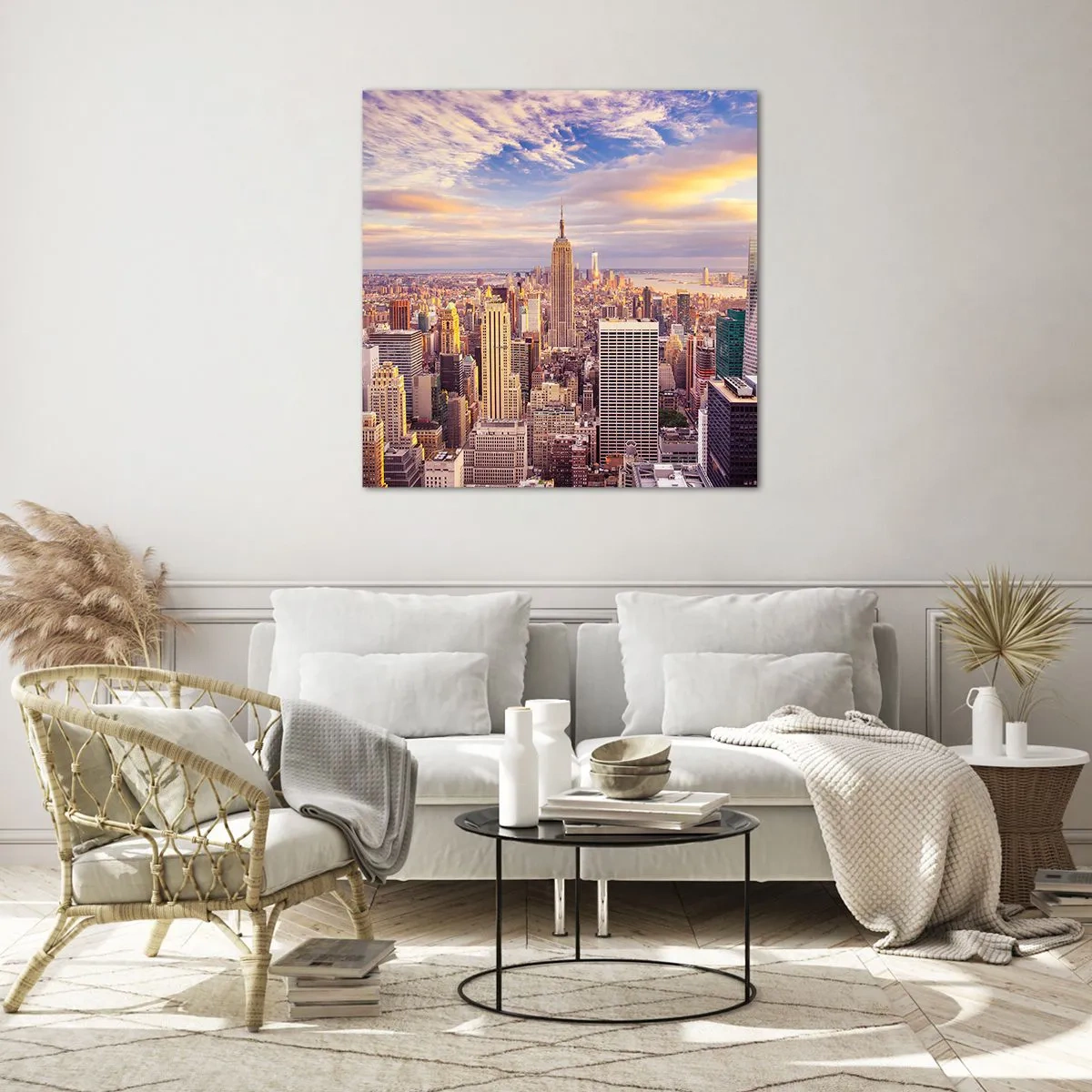 Cuadro sobre vidrio - Impresiones sobre Vidrio - Alcanzar las nubes - 40x40 cm