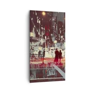 Cuadro sobre lienzo - Impresión de Imagen - Una travesía metropolitana - 55x100 cm