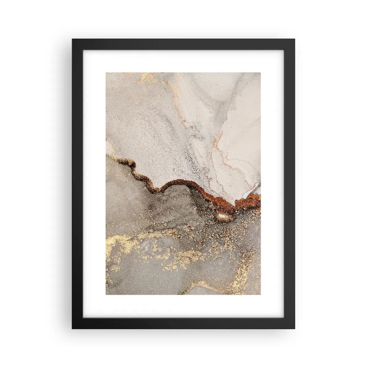 Póster en marco negro - En la frontera de los colores - 30x40 cm