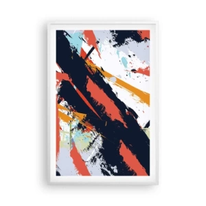 Póster en marco blanco - Composición dinámica - 61x91 cm