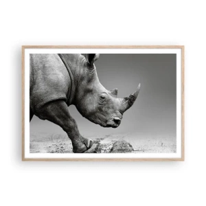 Póster en marco roble claro - Fuerza imparable - 100x70 cm
