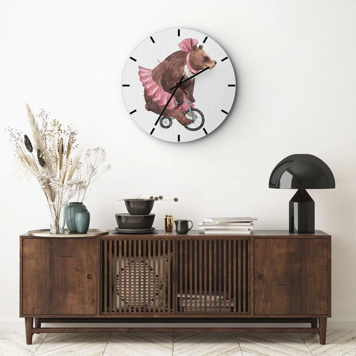 Reloj de pared - Reloj de vidrio - ¡Qué circo! - 30x30 cm
