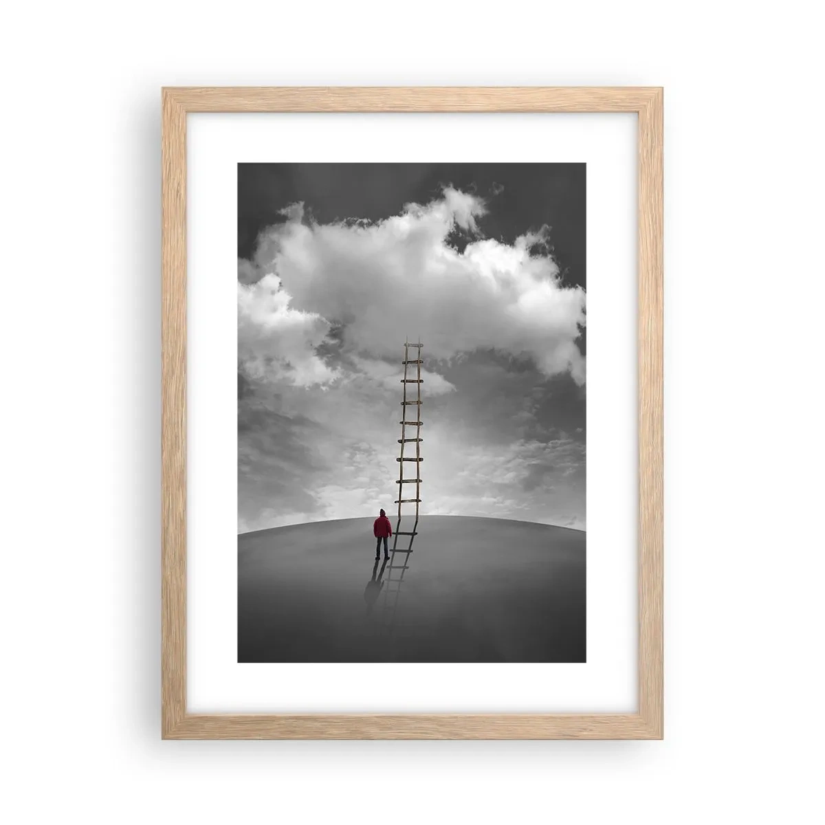 Póster en marco roble claro - Todo es posible - 30x40 cm