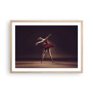 Póster en marco roble claro - Primera bailarina - 70x50 cm