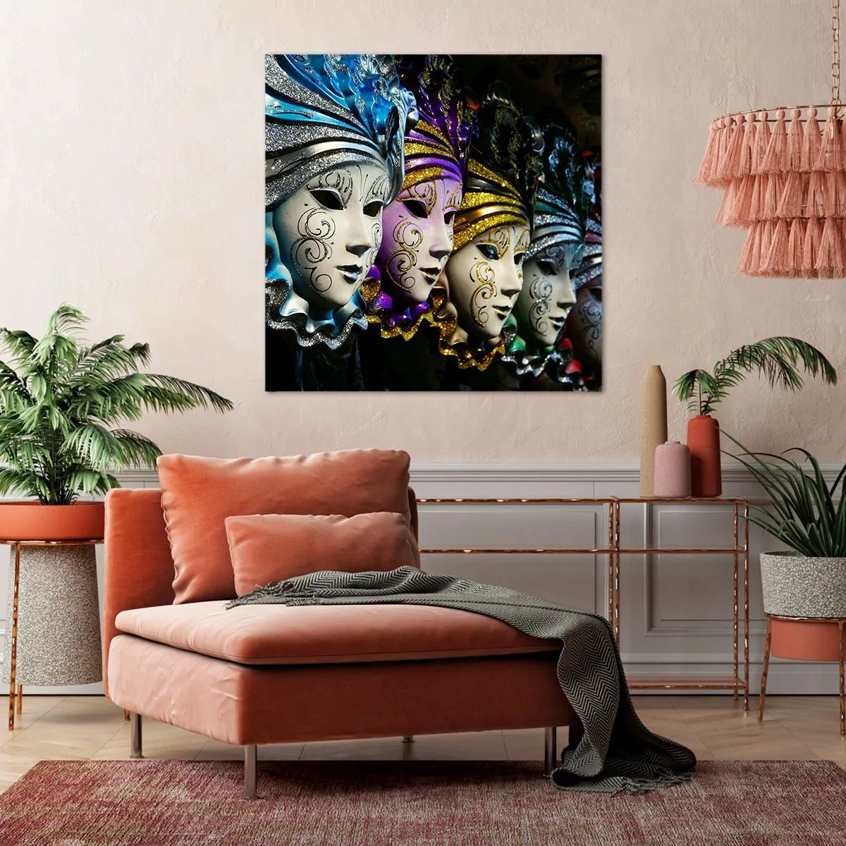 Cuadro sobre lienzo - Impresión de Imagen - Misterio en oro y plata - 60x60 cm