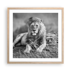 Póster en marco roble claro - La siesta real - 50x50 cm