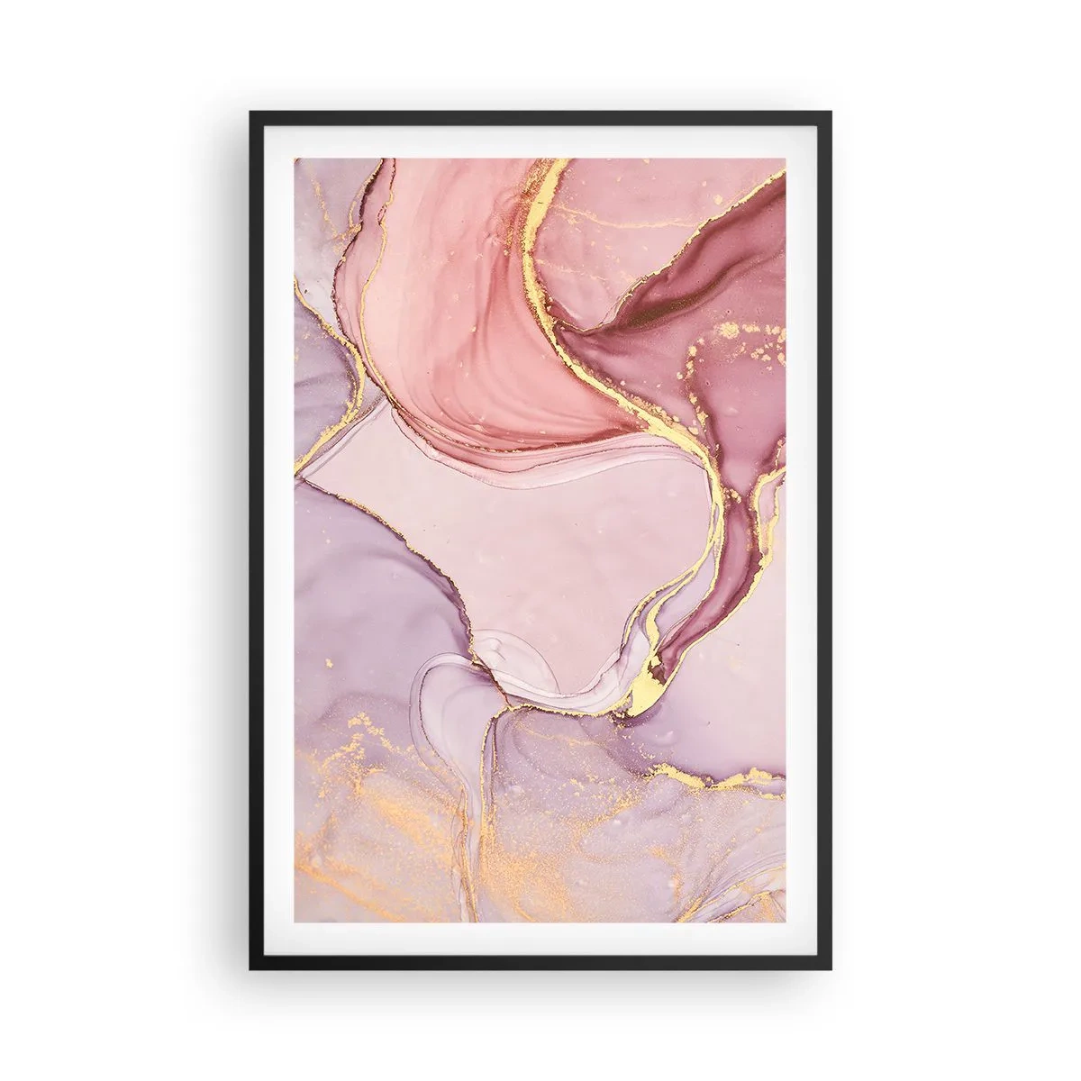 Póster en marco negro - Caricia de colores - 61x91 cm