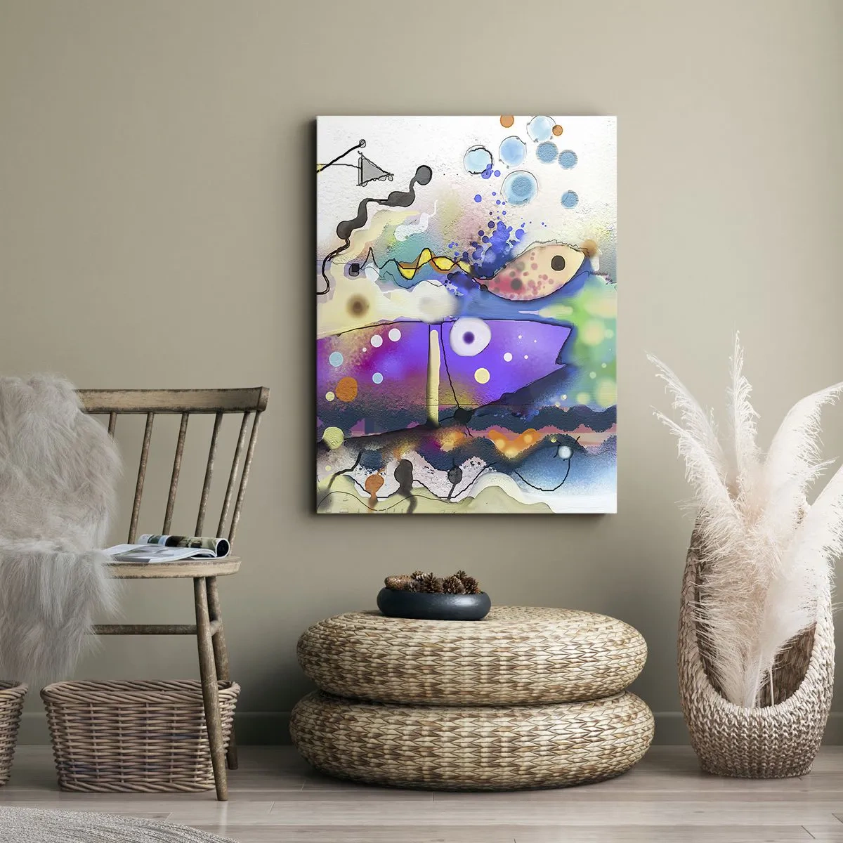 Cuadro sobre lienzo - Impresión de Imagen - ¡No hay palabras! - 45x80 cm