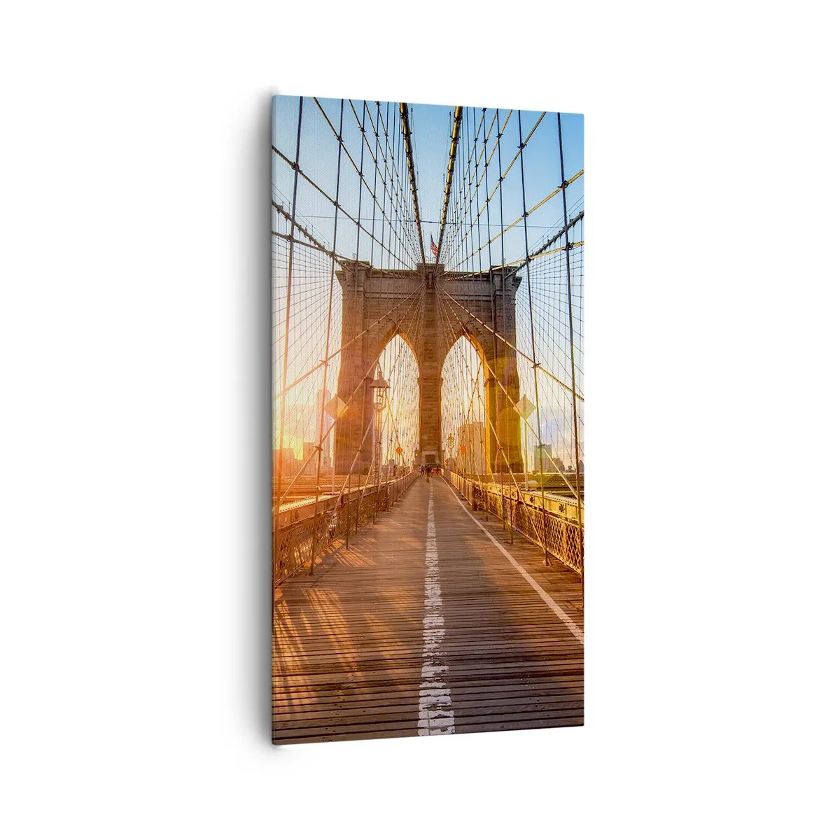 Cuadro sobre lienzo - Impresión de Imagen - En el puente dorado - 65x120 cm