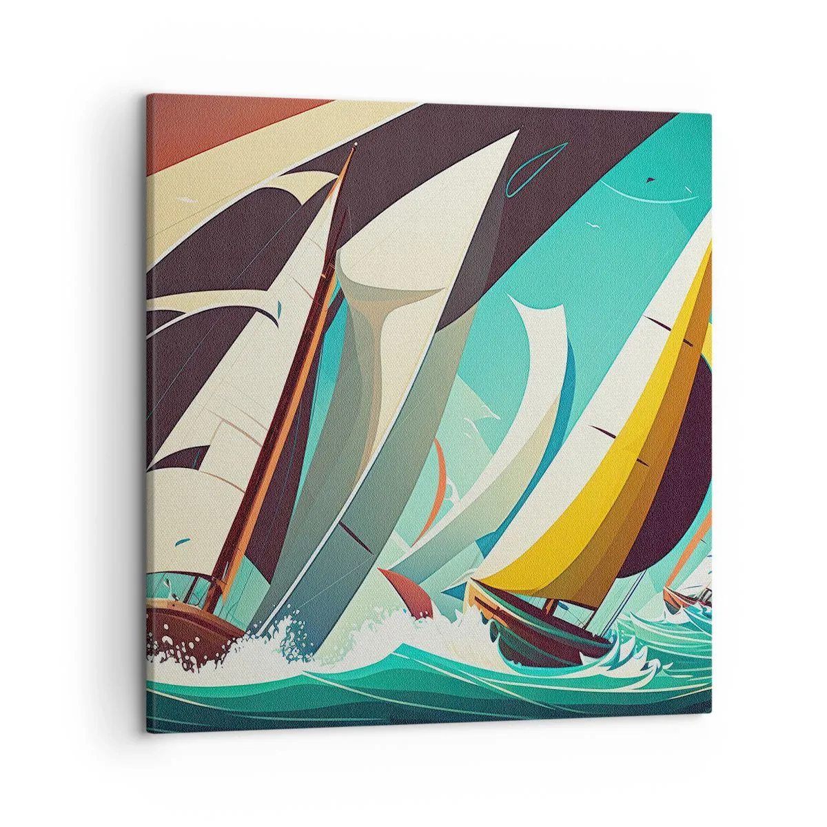 Cuadro sobre lienzo - Impresión de Imagen - Afrontar los elementos - 50x50 cm