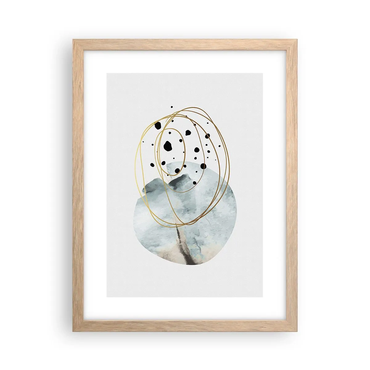 Póster en marco roble claro - El concepto del espacio - 30x40 cm